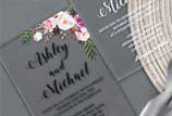 Blush Flowers Clear Acylic Invitation